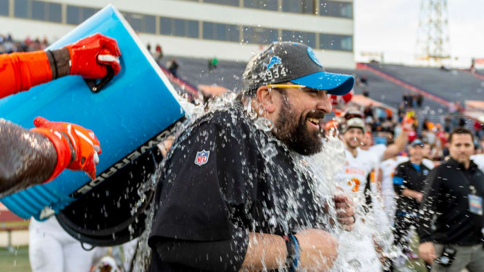 The Lions’ boss led the South to a 34–17 win over the Bengals-coached North in the Senior Bowl.